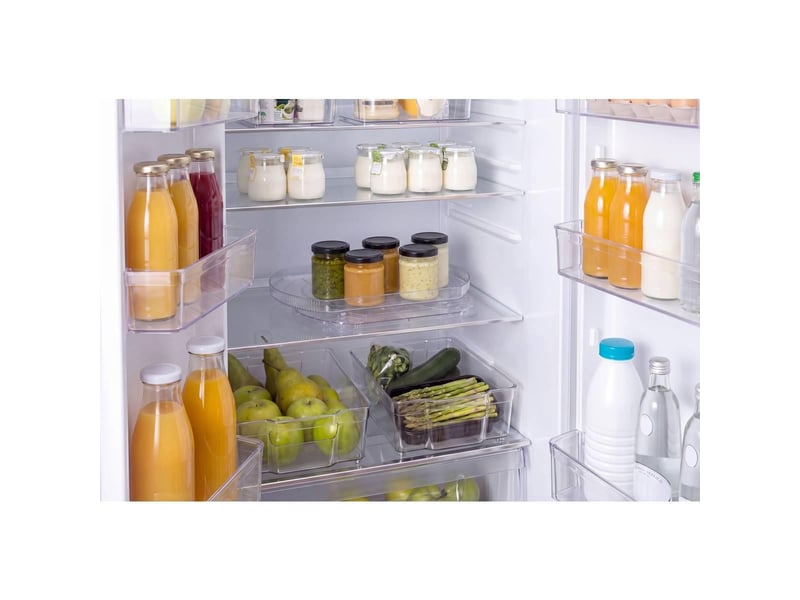  Organiseur de frigo pivotant smart fridge 39cm transparent  - Conforama D