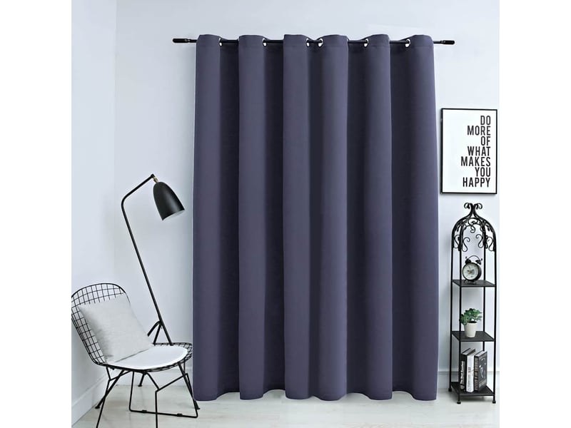  Rideau occultant, rideau black-out et anneaux en métal anthracite 290x245 cm cf43979  - Conforama B