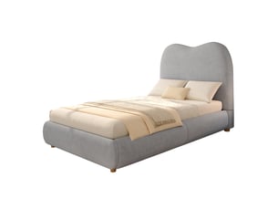 Lit coffre 90x200 cm <strong>BEAOK</strong>  <strong></strong> coloris gris