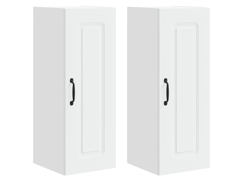  Meuble mural de cuisine | armoire de cuisine 2 pcs blanc bois d'ingénierie shl4012  - Conforama A