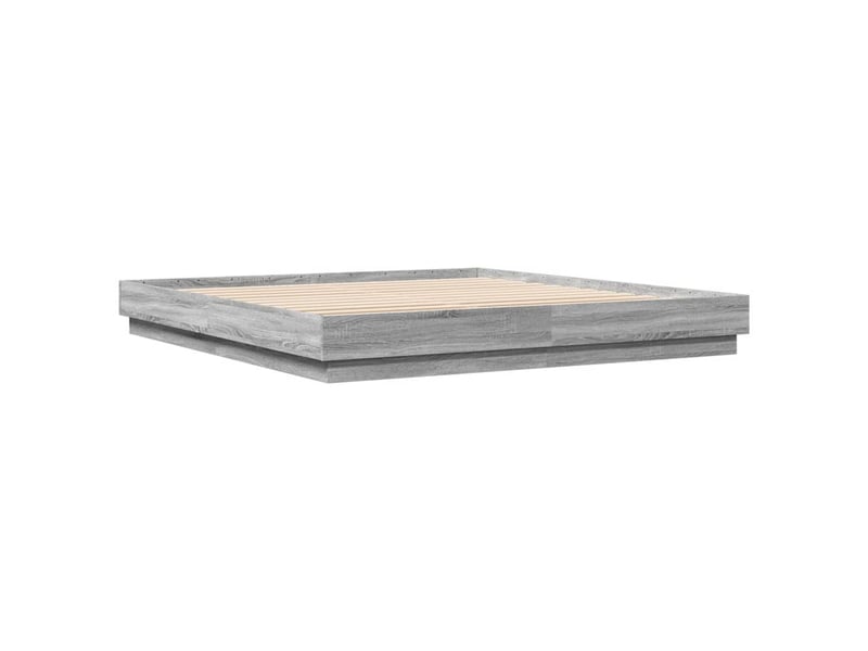 Lit double- lit adulte - cadre de lit avec led sans matelas sonoma gris 180x200 cm - Conforama B