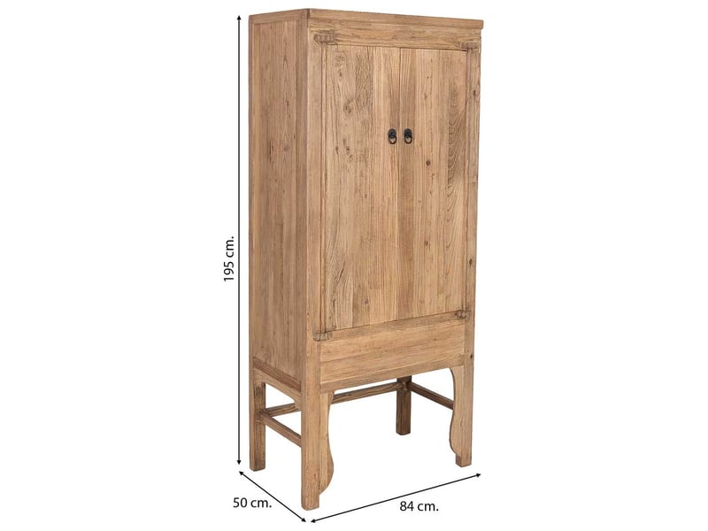  Armoire en bois beige 84x50x195 cm h  - Conforama C