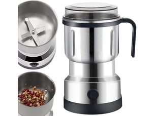 Moulin à café électrique professionnel en acier inoxydable broyage rapide moulin à épices à une touche 500ml avec couvercle broyeur à grain usage