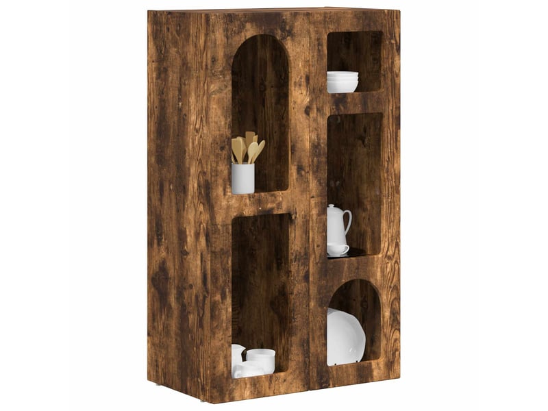  Buffet - bahut - meuble de rangement elst chêne fumé 59 x 35 x 100,5 cm bois d'ingénierie  - Conforama C