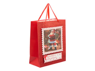 Sac cadeau père noël timbre moyen modèle