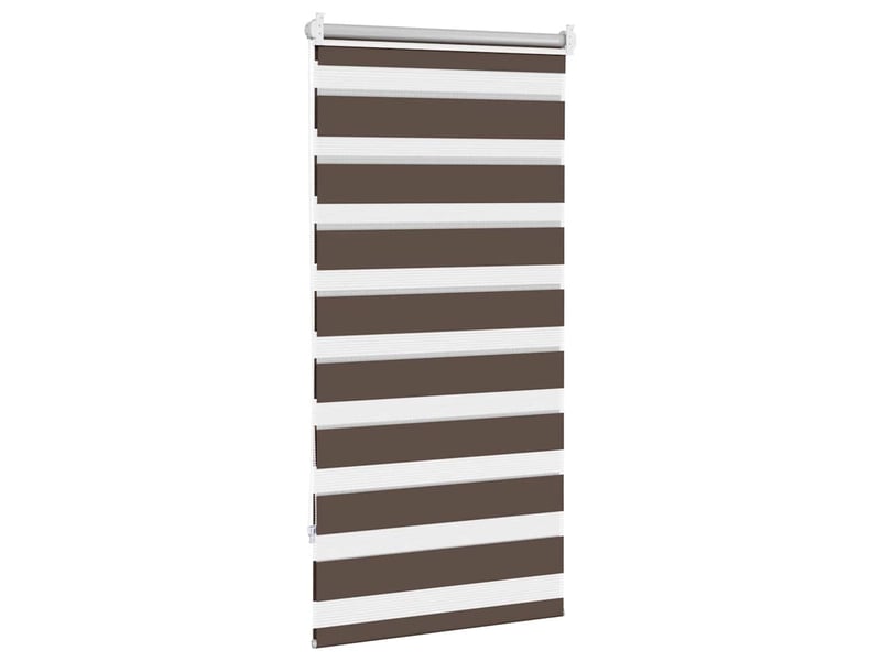 Store vénitien zebra, store de fenêtre 80,9 x 150 cm, largeur du tissu 76,7 cm, couleur café cf48210 - Conforama D