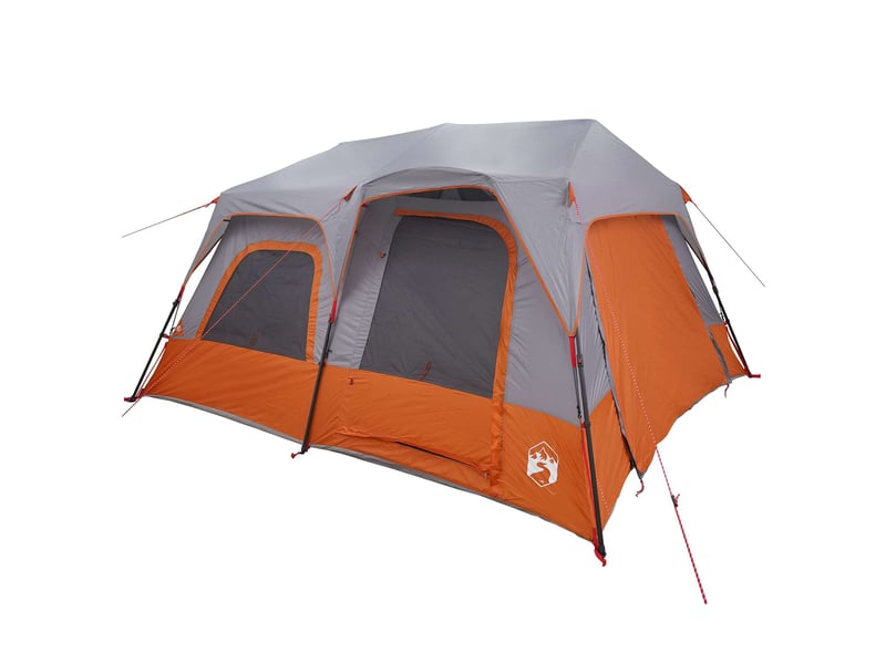 Tente instantanée, tente de camping 8 personne gris et orange - Conforama C