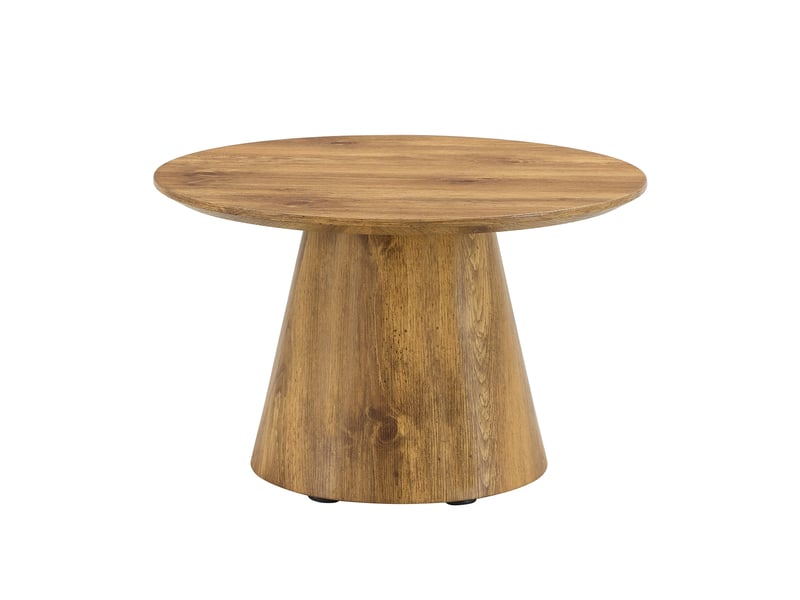  Table basse ronde avec plateau 2,5 cm, en mdf, bois, pour salon et balcon, ø 60 × 35 cm - uvrion  - Conforama A