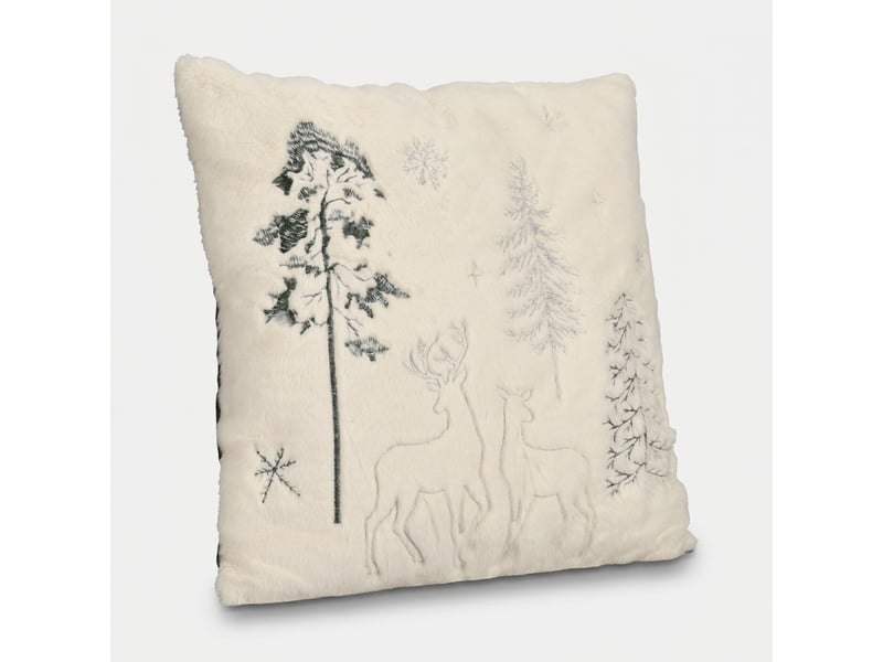 Coussin décoratif avec renne déhoussable 45x45 cm trysil - Conforama C