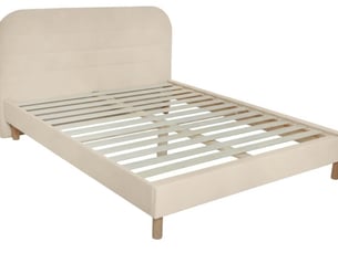 Lit 2 places 140x190 cm <strong>BOBOCHIC</strong>  <strong>KAYA</strong> coloris beige