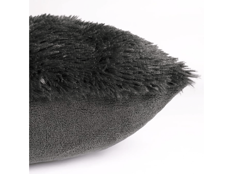  Lot de 4 housse de coussin - lot de 4 x housses de coussin 40 x 40 cm carré longue fibre douce canapé maison canapé réversible ensemble, gris anthracite  - Conforama C