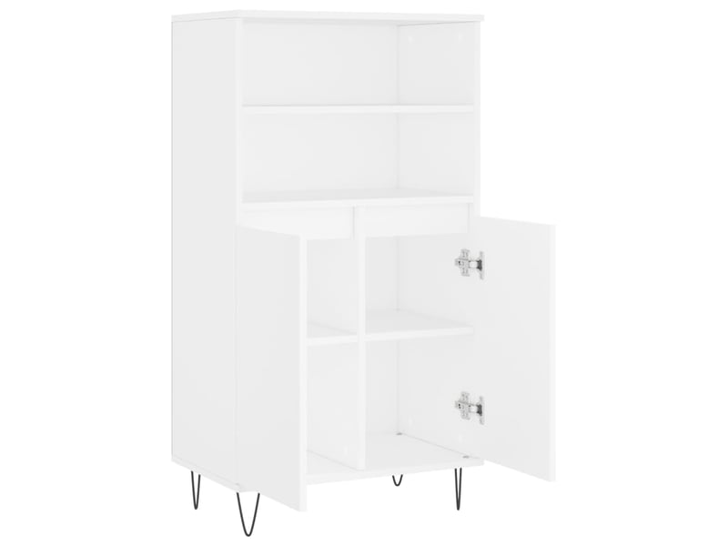  Buffet haut - bahut - meuble de rangement blanc 60x36x110 cm bois d'ingénierie  - Conforama E