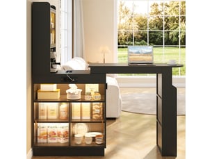 Bar coloris noir - 170 cm