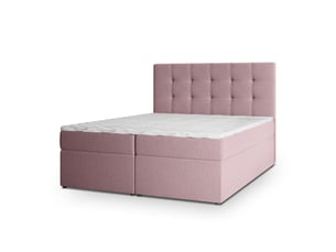 Lit avec rangement 180x200 cm <strong>MASSENO</strong> <strong></strong> coloris rose