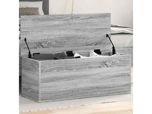 Boîte de rangement, coffre de rangement sonoma gris 90x35x35 cm bois d'ingénierie