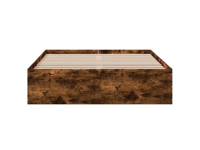  Lit double- lit adulte -  cadre de lit sans matelas chêne fumé 120x190 cm  - Conforama C