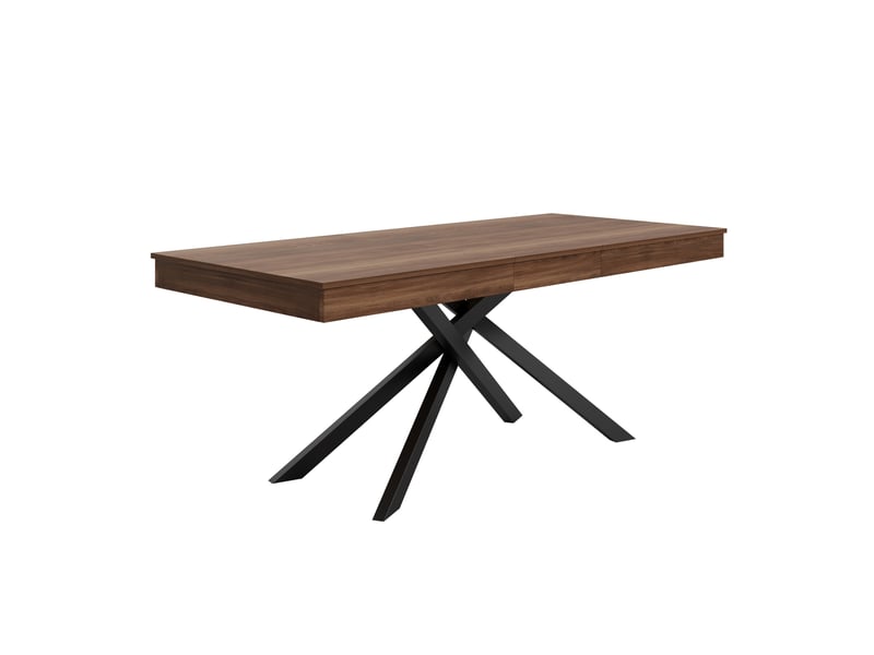  Table à manger extensible 140 à 180 cm, 6 à 8 personnes, mdf, coloris noyer  - Conforama A