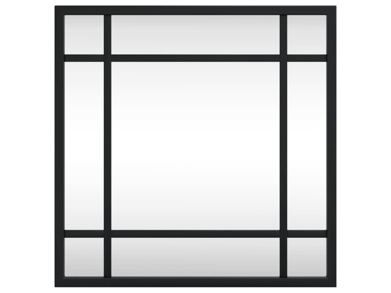  Miroir mural noir 30x30 cm carré fer cf62849  - Conforama C