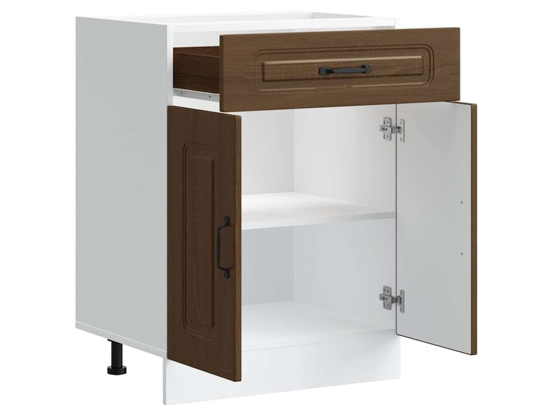  Meuble de rangement, armoire de cuisine kalmar chêne marron bois d'ingénierie shl6154  - Conforama E
