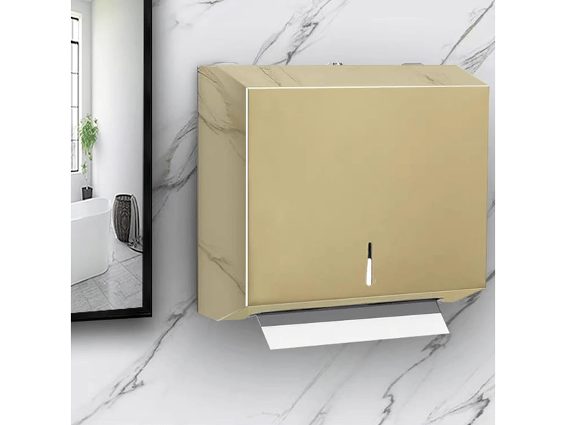  Distributeur d'essuie-mains mural en acier inoxydable avec serrure, distributeur de mouchoirs grande capacité,or  - Conforama D