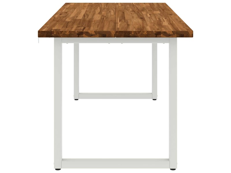  Vidaxl table à manger carrée 160 x 70 x 75 cm bois d'acacia massif  - Conforama E