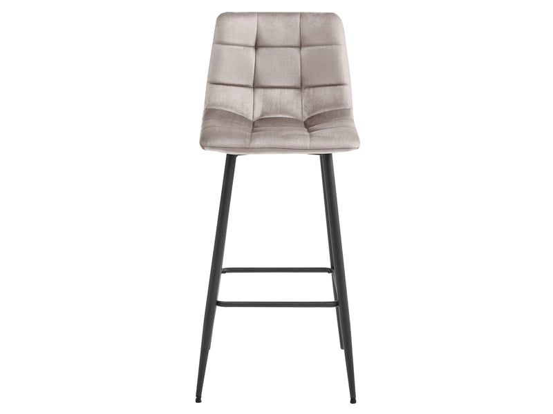  Tabouret de bar - leobert - arceto - velours beige foncépieds noirs - 43,5 x 49 x 104 cm - lot de 4  - Conforama D