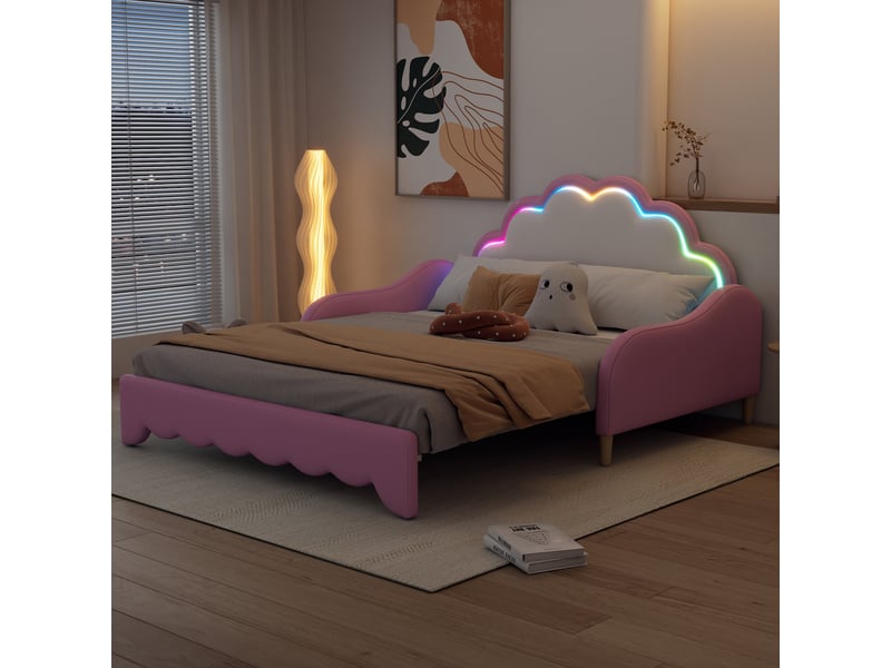  Lit simple enfant - 90 x 200 cm - lit escamotable - bureau intégré - 3 étagères  - Conforama D