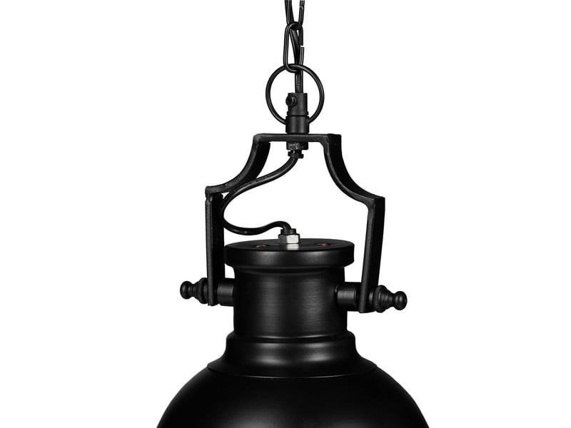  Lampe à suspension industrielle rétro salle à manger 145 x 21 x 21 cm en fer noir 13_0005939  - Conforama D