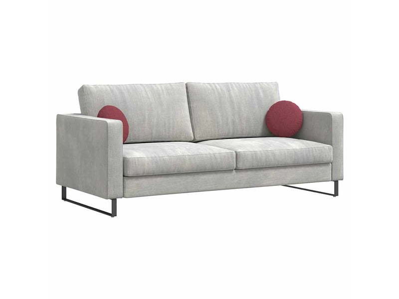  Lot de 2 coussins de siège, coussins décoratifs tissu bordeaux ø30 x 13 cm cf59777  - Conforama C