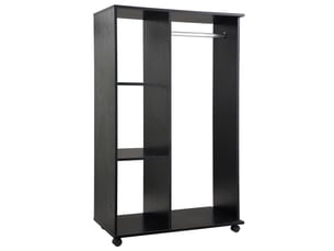 Armoire penderie armoire de rangement mobile panneaux de particules noir