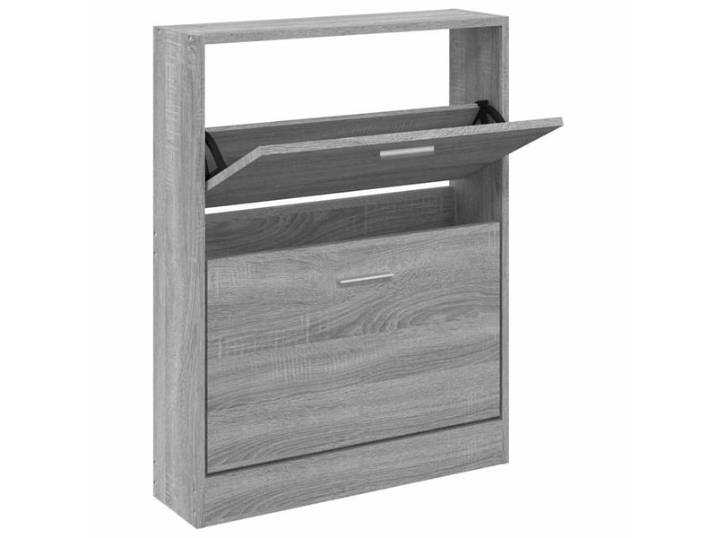  Meuble à chaussure, armoire à chaussures sonoma gris 59x17x81 cm bois d'ingénierie  - Conforama A