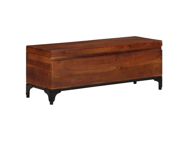  Coffre de rangement 110x35x41 bois d'acacia solide  - Conforama A