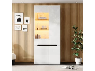Vitrine coloris blanc <strong></strong> <strong></strong> - 80 cmx180 cm