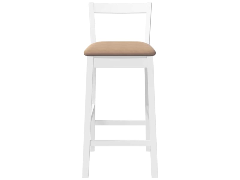  Lot de 2 tabouret de bar avec coussins en bois massif blanc et caoutchouc shl22843  - Conforama E