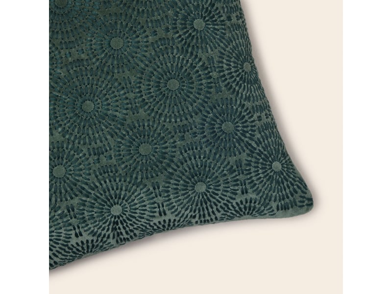  Housse de coussin en velours brodé de fil coton  solaya 26431 - Conforama B
