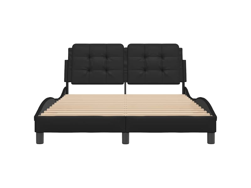  Lit double- lit adulte -  cadre de lit sans matelas zadar noir 120x200 cm similicuir  - Conforama C