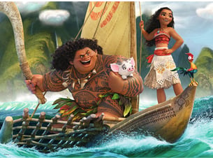 Puzzle 100 p xxl - vaiana et maui