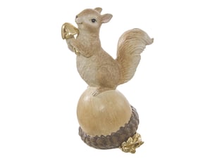 Écureuil de noël en résine h. 21 cm