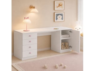 Bureau enfant BEAOK 155 cm coloris blanc