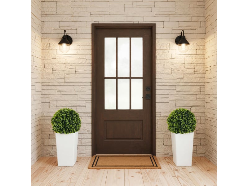  Lot de 2 boules d'eucalyptus artificiel, plante artificielle de 65 cm avec protection uv, 330 feuilles en pot, verte  - Conforama C