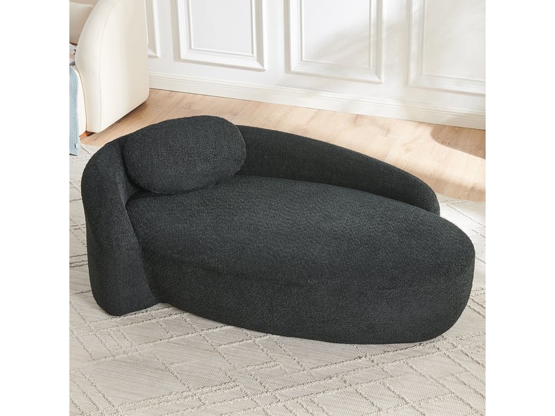  Canapé de salon, canapé pour séjour, noir, pour salon, chambre, mobilier pour espace de vie, adapté à l'espace de vie  - Conforama A