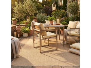 Tapis d'extérieur en polypropylène coloris corde grace