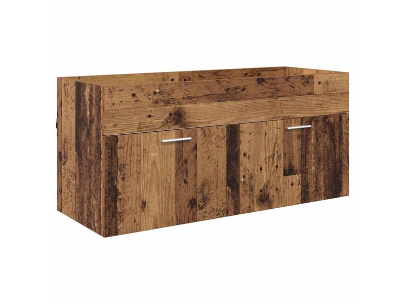  Armoire de salle de bain, cabinet de salle de bain bois ancien 100 x 38,5 x 46 cm cf65052  - Conforama E