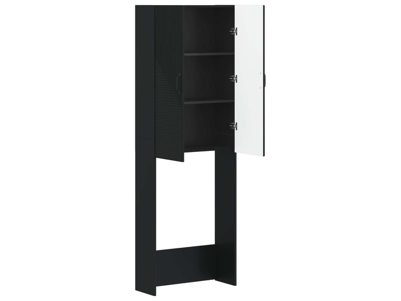 Armoire de toilette, meuble de toilette haarlem noir 66x25.5x190 cm - Conforama D