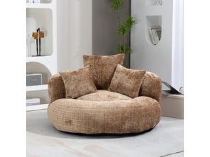 Fauteuil fixe  <strong></strong> Tissu marron