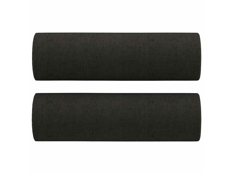  Lot de 2 coussins décoratifs noir ø15x50 cm tissu cf60883  - Conforama A