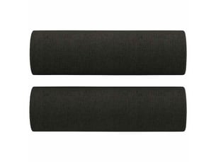Lot de 2 coussins décoratifs noir ø15x50 cm tissu cf60883