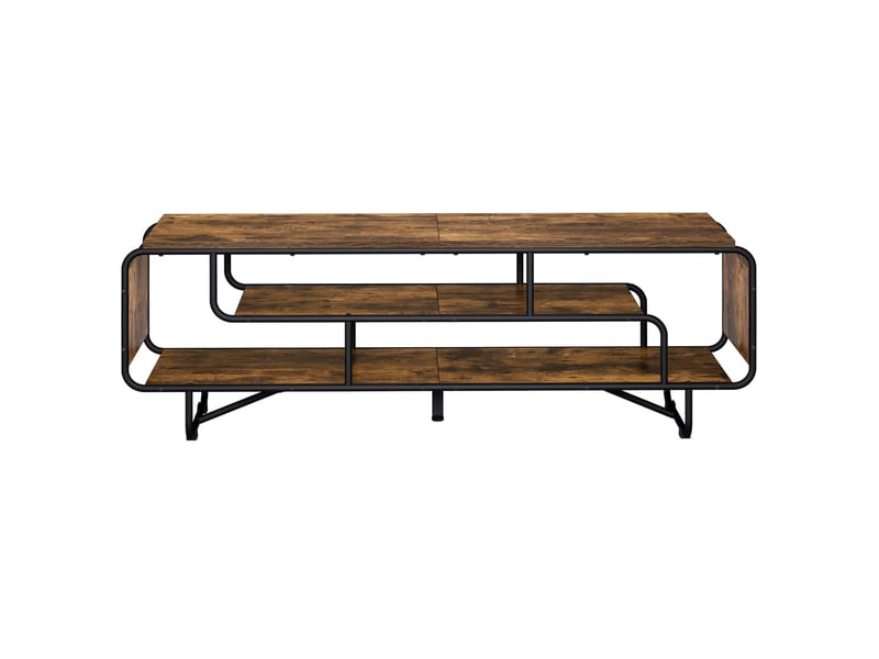  Meuble tv, banc tv 140x36x45 cm chêne fumé bois d'ingénierie  - Conforama C