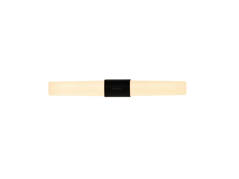  Applique murale intérieur, salle de bain led intégrée, helva double basic en plastique noir, ip44, nordlux 2015311003 - Conforama D