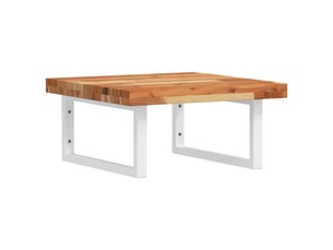 Étagère de vasque | étagère murale acier et bois massif d'acacia shl7974